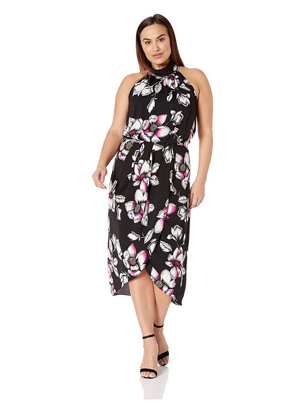 City Chic Womens Trendy Born Romantic Halter Dress Size M